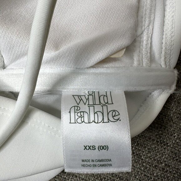 Womens Wild Fable 2 Pc White Red Bandana Bikini Top & Bottom Swimsuit Size XXS - Picture 4 of 5